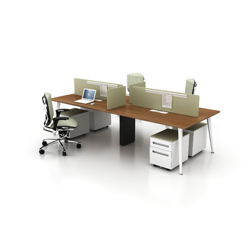 Modern office desk partitions for 2-4 people